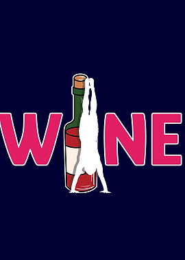 Wine and yoga wine bottle