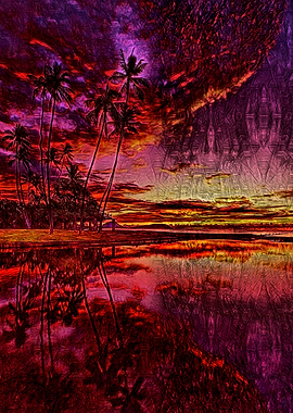 Sunset on the Maldives