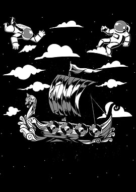 Longboat in the space