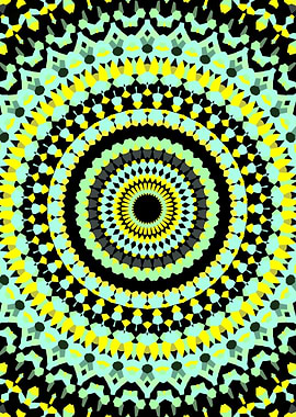 Trippy Vibrant Mandala