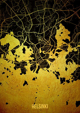 Helsinki gold map