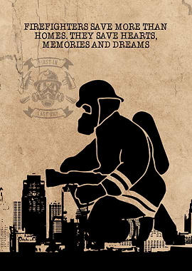 Firefighter Wall Art Decor