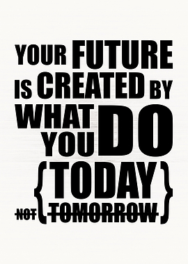 Future Is Created By Today
