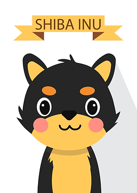 Cute Shiba Inu poster