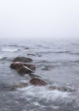 Rocks in the fog