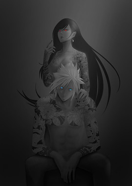 Cloud and Tifa as Yakuza