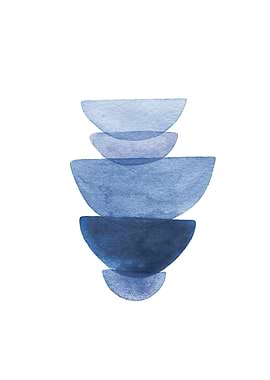 Modern Blue Abstract Art