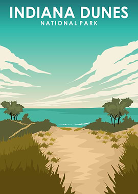 Indiana Dunes Travel Print
