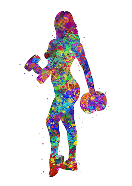 Weightlifter fitness girl