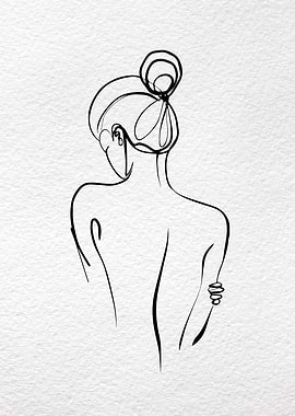 ONE LINE ART WOMAN 08