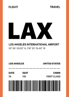 LAX Boarding Pass