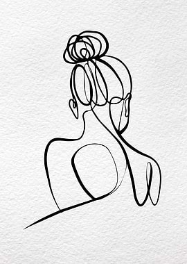 ONE LINE ART WOMAN 09
