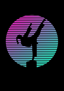 High Kick In moon retro