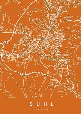 SUHL City Map Germany