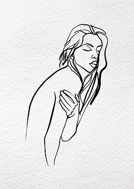 ONE LINE ART WOMAN 06