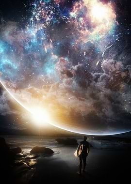 Beach Surf Space Planet