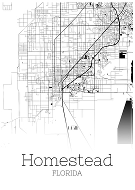 Homestead Florida City map