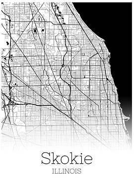 Skokie ILLINOIS city map