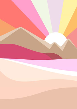 abstract mountain art