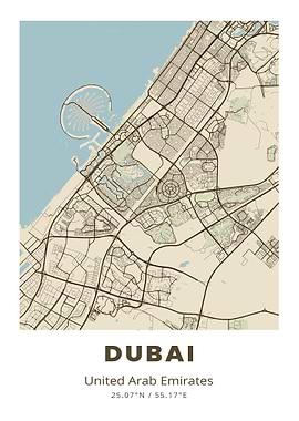 Dubai City Map