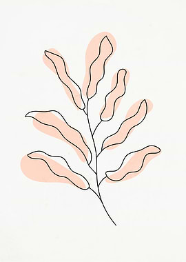 Leaves one line Art 1