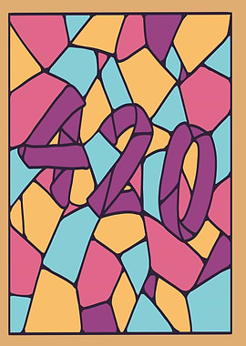 420 Stained glass Displate