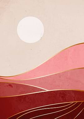 Desert Moon Modern Art 1