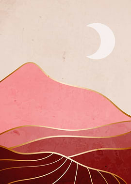 Desert Moon Modern Art 3