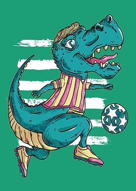 TRex playing Soccer Displ