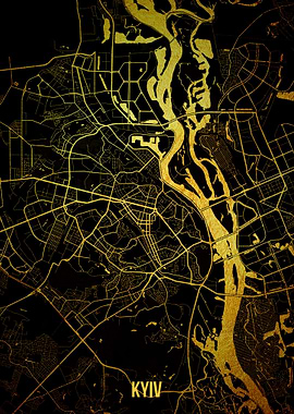 Kyiv gold map