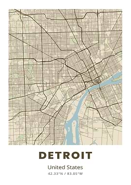 Detroit City Map