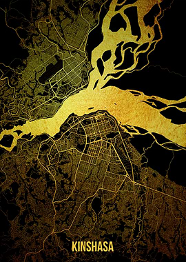 Kinshasa gold map