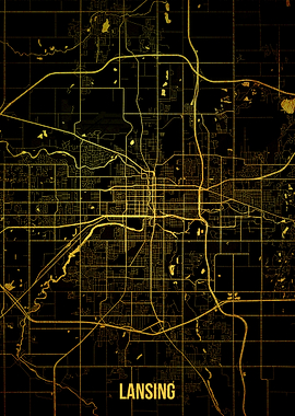 Lansing gold map
