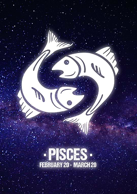Pisces Zodiac Wall Art