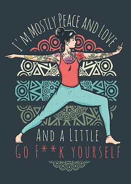 Yoga Sassy quote Displate