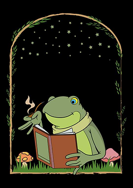 Cottagecore Frog Book