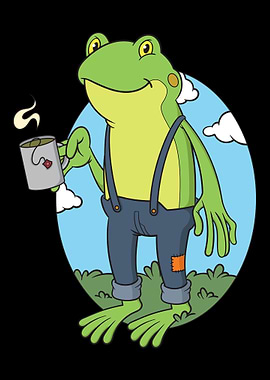 Cottagecore Frog Tea