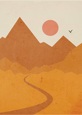 Sun and Mountain Art 1