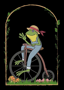 Cottagecore Frog bicycle