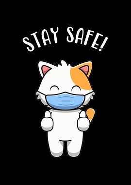 Cute Kitten With Mask Cat