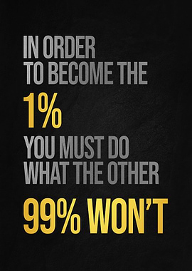 Becoming the 1 Percent