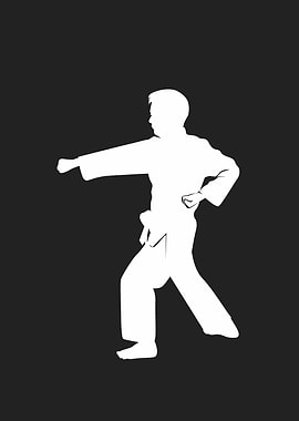 man in karate kick