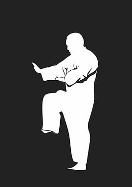 man in karate kata