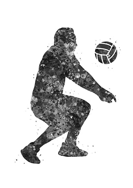 Volleyball player receive