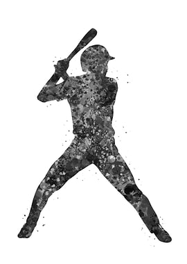 Baseball player batting