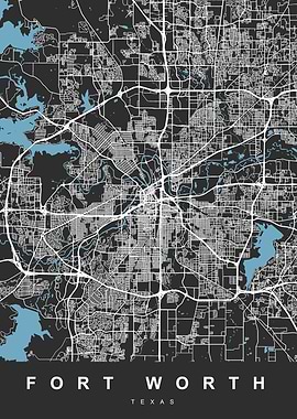 FORT WORTH City Map Texas