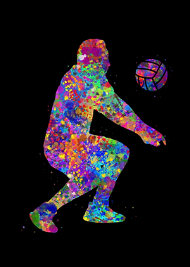 Volleyball watercolor