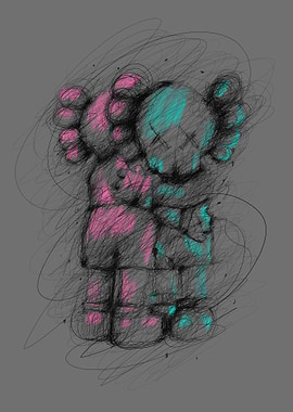 Scribble art Kaws