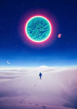 Strange Planet in Desert