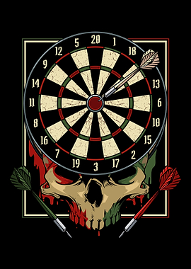 Dart Skull Dartboard Bulls